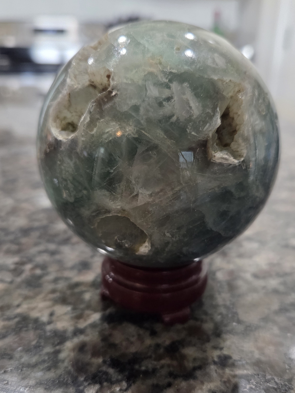 Natural Fluorite Crystal Orb Sphere New #3